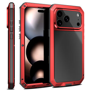 For iPhone Air 17 16e 16 15 14 13 12 11 Pro Max XS 8 7 Plus Tank Armor Metal Case Aluminum Screw Bumper Shockproof Screen Cover