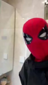 The Amazing  Far From Home Gwen Stacy luminous face Mask face Hood Cover Eyes movable With Light Blinkable Cosplay Helmet Gift For Kids