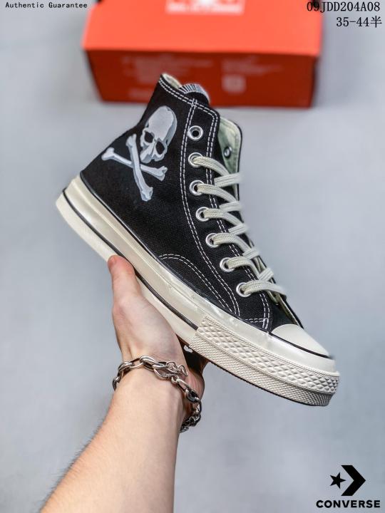 Nike x Converse x Chinatown Market Chuck Taylor All Star 1970s Skull Swoosh High Top Sneakers Genuine Outdoor Shoes Lazada .th