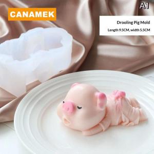 【CANAMEK】 Milk Jelly Silicone Cake Mold 3D Pudding Lion Dance Pig Silicone Mould Home Baking Dessert Decoration Accessories
