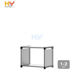 HOMYNEST Lemari Tempat Buku Rak Susun Portable Minimalis Serbaguna Berkualitas