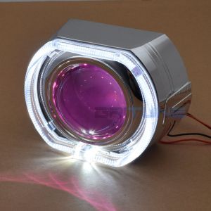 Bi-xenon Lens Angel Devil Eyes Projector 3.0 inch H1 HID LED Square Halo Headlight Lenses H7 H4 Car Lights Accessories