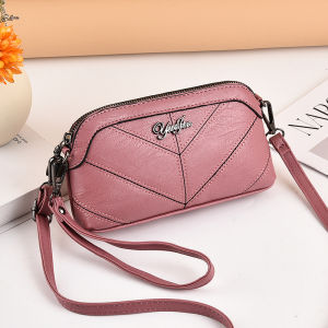 Women Fashion PU Leather Clutch Bag Large Capacity Phone Wallet Handbag Ladies Zipper Wristlet Purse Casual Daily Small Shoulder Crossbody Bag