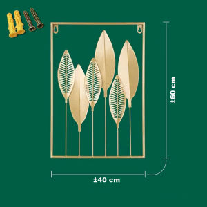 CODMALL Wall Decor / Hiasan Dinding Metal Pajangan Dekorasi Ruangan Leaf Daun Bes R1137