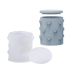 Linh hoạt Silicone tim nổi container khuôn mẫu lưu trữ chủ khuôn mẫu cho Diy lưu trữ Jar và chủ crafting