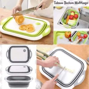 PROMO!! Talenan Baskom 3 ini 1 Talenan Lipat Multifungsi 3in1 Cutting Board Folding