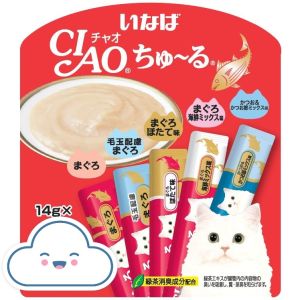 CIAO CHU RU TUNA SERIES RANDOM FLAVORS CAT TREAT 14G