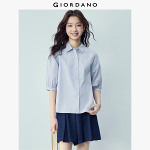 Giordano Beau Monde Women GIORDANO Women Shirt Pure Cotton Free Shipping 13346402