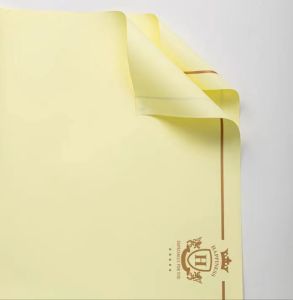 Kertas Buket Crown List Gold Bunga Cellophane Flower Wrapping Paper Solid 6117