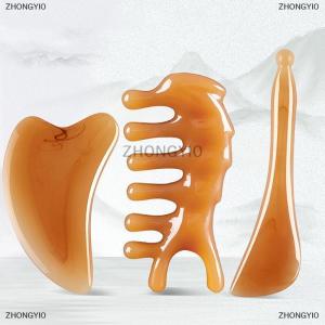 [COD] ZHONGYI0 Face Lifting Guasha Resin Scraping Massage Facial Scraper Tool Eye SPA Massage Plate Reduce Puffiness Nose Lifting Nose Massager