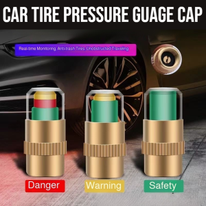 Tire Air Pressure Cap Car Tire Pressure Guage Cap Car Plastic Core Explosion Proof Model External Air Alert Monitoring Tool Air Pressure Gauge