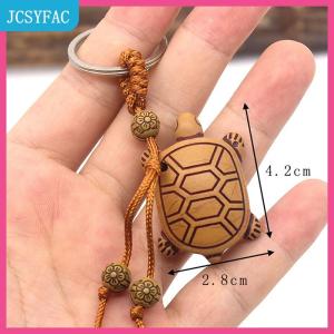 JCSYFAC  Dễ thương động vật voi Keychain khắc Riches may mắn động vật Móc chìa khóa mặt dây chuyền 3D khắc sống động như thật voi mặt dây chuyền túi Keychain Key chủ trang sức