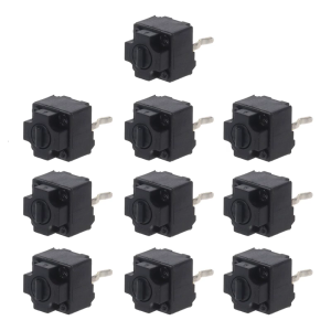 10Pcs Mouse Square MicroSwitch Button EVQP0K07KBB4 IE4.0 Black Spots 6x6x7.2mm