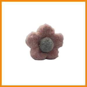 Korean Winter Furry 3D Flower Hairpin – Soft Fluffy Hair Clips for Women & Girls