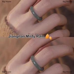 [COD] Big House Couple Rings Same Liuli Ring For Fashion Candy Color Transparent Finger Ring