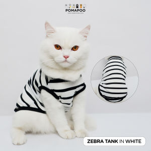 POMAPOO - Baju Kucing dan Baju Anjing Zebra Tank