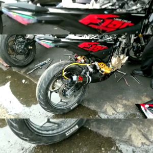 Knalpot racing Akrapovic lorenzo carbon Doff For SatriaFu