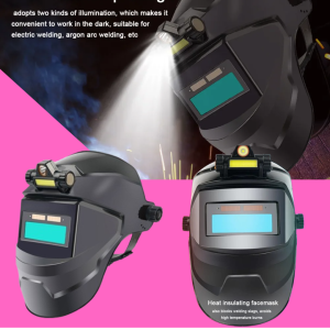 READY Helm Topeng Las Otomatis Auto Dimming solar True Color Welding Mask with LED with senter CL281