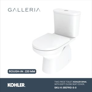 Kohler Span 2PC Toilet 220MM w/ Quiet Closet Seat K-35579ID-S-0 / Kloset