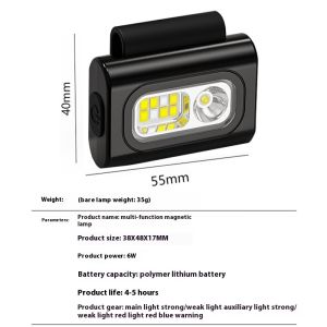 Đèn chạy LED cầm tay ngoài trời với kẹp từ tính cho thể thao ban đêm