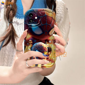 (Lokal Ready) Casesummer Casing hp Vivo Y36 Y27 Y16 Y12s Y20 Y02A Y02T Y35 Y11 Y17 Y21 Y15 Y12 Y30i Y22 Y15s Y20s Y22s Y21A Y12i Y21s Y15A Y33s Y51 Y91C Y91Cartoon Cool Spider-Man 3D Wavy Curved Edge Soft Glossy Back Case