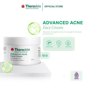 Theraskin BPOM Advanced Acne Face Cream - Krim anti-acne untuk Kulit Berjerawat dan Bruntusan dengan Salicylic Acid Tea Tree Oil dan Sulfur