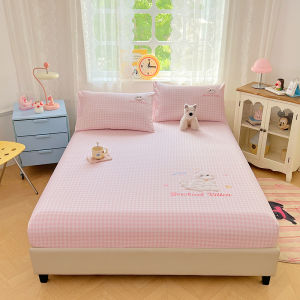 SUNLIGHT HOME Ga Giường hoạt hình dễ thương Ga Trải Giường thêu ga trải nệm thoáng khí