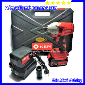 Máy Siết Mở Bulong Bắn Tôn Dùng Pin Ken - Vặn Mở Bulong M6-M16 - Kèm 2 Pin 10 Cell Dung Lượng Khủng - Bảo Hành 6 Tháng