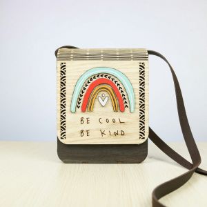 Túi xách nữ cá tính phong cách Vintage - túi gỗ bọc da tặng kèm tag treo khắc tên theo yêu cầu - quà tặng ý nghĩa cho nữ