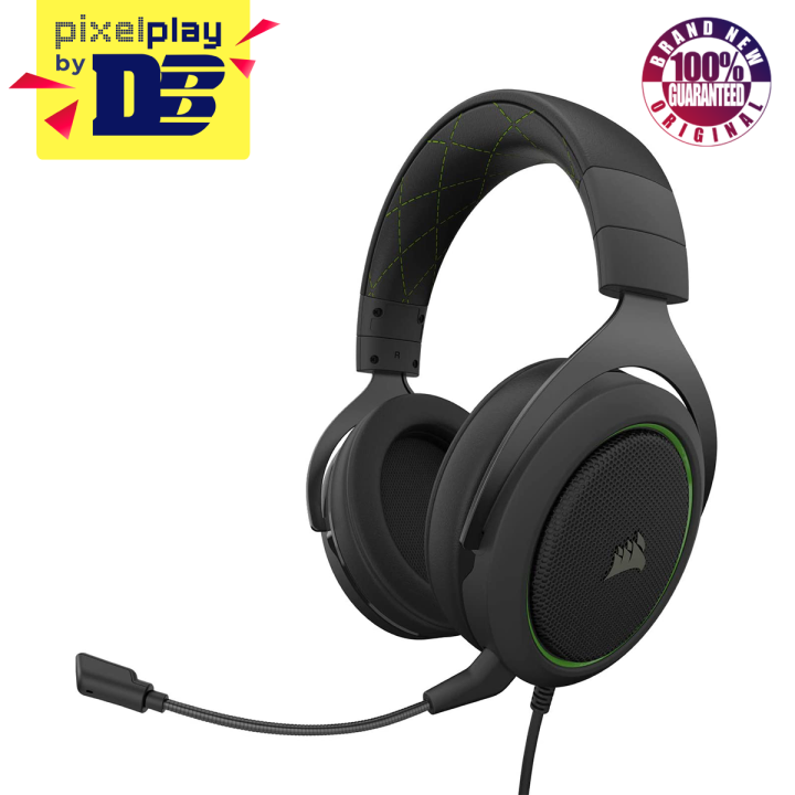 Corsair HS50 Pro Stereo Gaming Headset Green For Xb1/Pc/Mac/Mobile