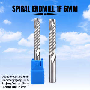 End Mill single flute diameter 6 mm Carbide endmill 1 flute Mdf ACP dll