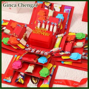 Ginca Bất ngờ nổ hộp handmade lắp ráp Snack hộp quà tặng cho DIY Giáng sinh ngày Valentine sinh nhật Quà tặng kỷ niệm ngày cưới