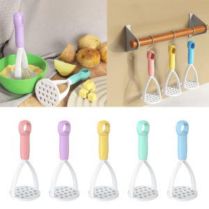 Potato Masher Peeler Potato Crusher Vegetable Tool Kitchen Gadget Plastic Material 5 Colors for Kitchen Cooking