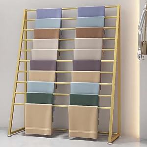 Sacesr Minimalist Scarf Storage Shelf Multi Layer Aesthetic Metal Wrap Rack Creativity Double Row Scarf Display Shelves Interior Decor 4Y1Z7
