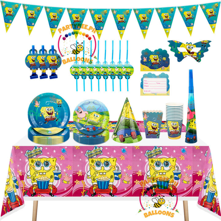 Spongebob Square Pants Theme Birthday Party Supplies Party Needs ...