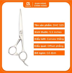 Kéo cắt tóc Daesung DHC-525 lưỡi thẳng quai offset thẳng size 5.5 inches