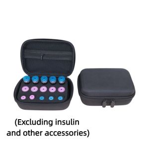DAMONJ Multiple Slots Insulin Vial Storage Case Waterproof 3-10ml Essential Oils Carrying Box Durable Wear-resistant Insulin Vial Protector Travel Use