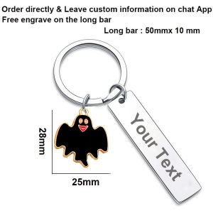 Halloween Gifts Ghost Keychain Stainless Steel Customized Keychain Drive Safe Keychain New Driver Gifts