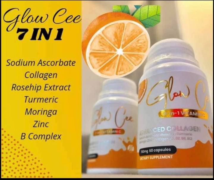 GLOW CEE Collagen 7 in 1 Vitamin C Advanced Collagen in 60 capsules or