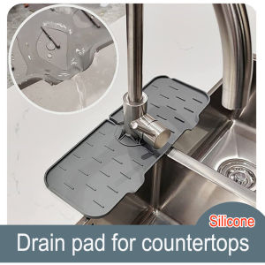 Silicone Dripper Tray for Countertop Silicone Faucet Pads Drip Protection for Splashbacks Sink Drain Pads Behind Faucets