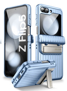 i-Blason Journey Series for Samsung Galaxy Z Flip 5 Case (2023) with Built in Screen Protector Kickstand Full Body Rugged Case for Z Flip 5 with Auto Rotate Hinge Protection