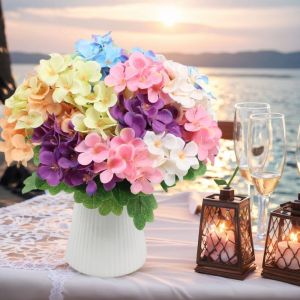 KENJE Dyed Edged Fake Flower Ball DIY Floral Materials Silk Cloth Foam Flower Bouquet  Realistic Artificial Flowers Valentines Day Gift
