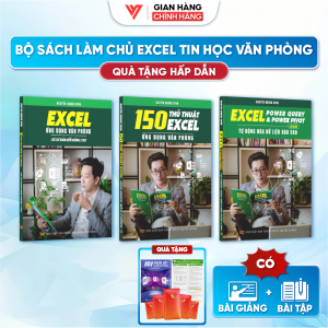 Combo 3 Sách Power Query & Power Pivot 150 Thủ Thuật Và Excel Từ Cơ Bản Đến Nâng Cao Có Kèm Video Khóa Học Online Miễn Phí + Tặng 101 Phím Tắt + Bảng Hàm + Bao Lì Xì