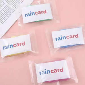 1pcs Card Raincoat Disposable Raincoat For Adult Portable Raincoat Plastic Motorcycle Thickened