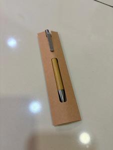 Custom Pen Kayu Letak Nama Logo Simbol Hadiah Cenderamata Wood Corporate Gift Design Writing Stationery Office