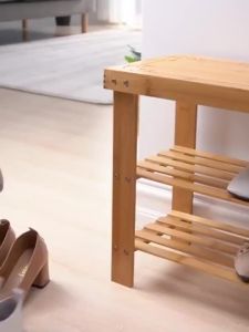 2-9 Layers Shoe Rack Organizer Bamboo Stackable DIY Bamboo Shoe Rack Wood Shoe Racks