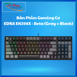 Bàn Phím Máy Tính Gaming Cơ EDRA EK398X Beta (Gray + Black) - Hàng Chính Hãng