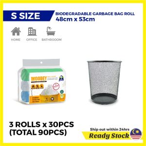 GLEAN Woodey Thick Household Eco Garbage Bag Biodegradable Dustbin Bag with Rope Leakproof Plastik Sampah 加厚环保垃圾袋带绳