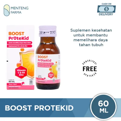 Boost Protekids 60 mL - Suplemen Kesehatan Anak Vitamin C & D3 Zinc Rasa Apel