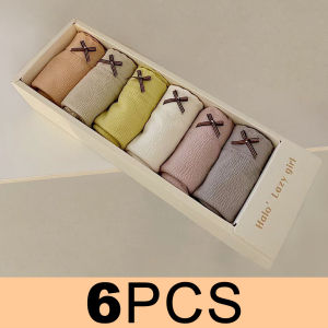 10Pcs/1box Comfortable Soft Womens High Elastic Boxed Seamless Bowknot Briefs For 40-80kg